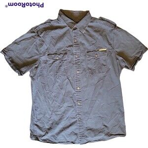 Rock & Republic Button Down Short Sleeve Shirt - L